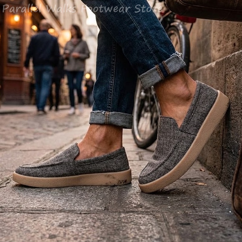 Мужские слипоны из канваса, ды – обзор и цена Espadrille Slip On